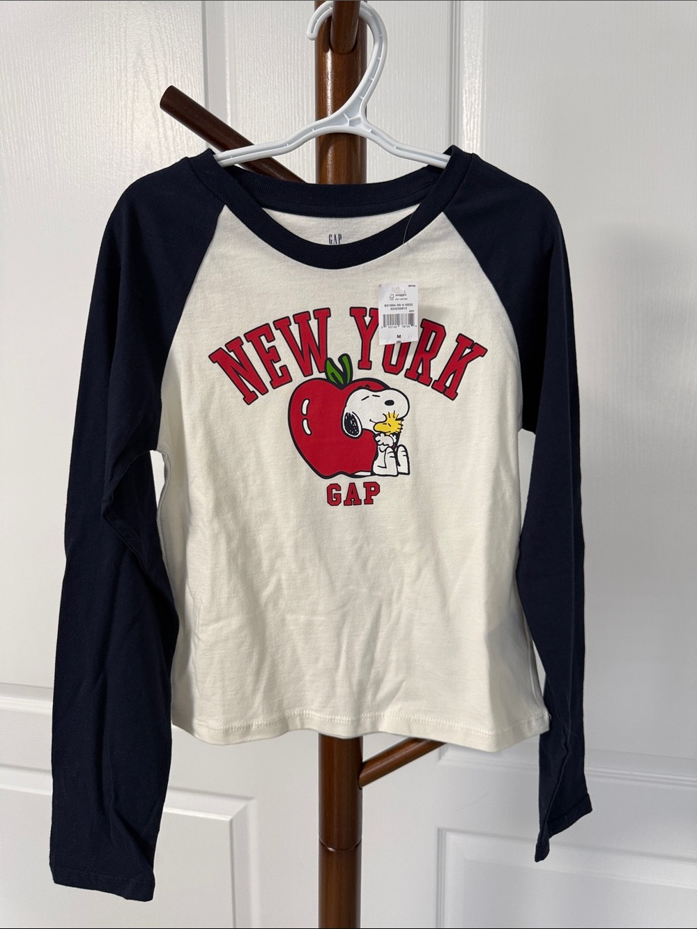 GAP Kids New York Snoopy Raglan Tee - Navy, White & Red